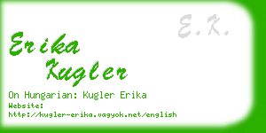 erika kugler business card